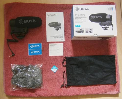 Boya By-BM3051S Stereo en mono shotgun dslr mic 3.5mm jack, Muziek en Instrumenten, Microfoons, Zo goed als nieuw, Overige typen
