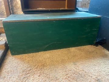 Groene Opknap Kist - 98x37x37 cm beschikbaar voor biedingen