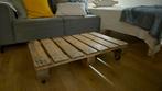 Pallet tafel op wielen, 99x68cm, Huis en Inrichting, Tafels | Salontafels, Ophalen, Gebruikt, 50 tot 100 cm, 50 tot 100 cm
