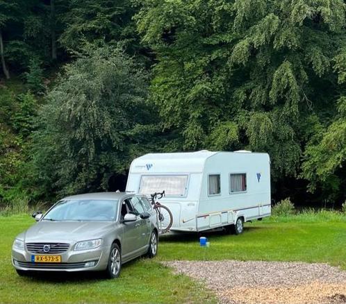 Knaus Vimara + mover / 6 pers. met stapelbed + vast bed, Caravans en Kamperen, Caravans, Particulier, Treinzit, Knaus, Fietsenrek