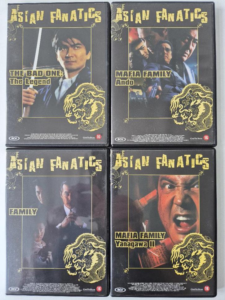 4x Asian Fanatics - Maffia, Cd's en Dvd's, Dvd's | Thrillers en Misdaad, Zo goed als nieuw, Detective en Krimi, Alle leeftijden