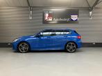 BMW 1 Serie 118i HIGH EXE M SPORT/ADAPTIVE CR/PDC/STOEL STUU, 136 pk, Gebruikt, Blauw, Leder en Stof