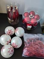 Rode glazen kerstballen, Diversen, Kerst, Ophalen of Verzenden