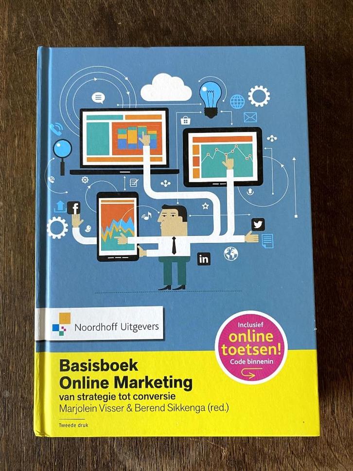 Basisboek Online Marketing - Marjolein Visser 2e druk, Boeken, Studieboeken en Cursussen, Zo goed als nieuw, HBO, Alpha, Ophalen of Verzenden