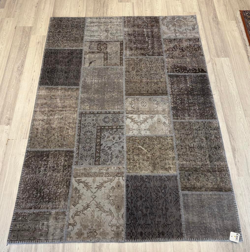 OPRUIMING !! Nieuw Patchwork tapijt maat 240x170, Info@tapijtenhuis.nl, Grijs, Rechthoekig, Patchwork