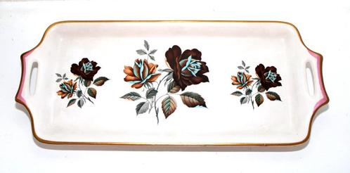 Prachtige Gouda Plateel Cakeschaal Rozen Keramiek Gouda, Antiek en Kunst, Antiek | Keramiek en Aardewerk, Verzenden