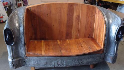 Unieke Eyecatcher: Bank van Vintage Auto-Body, Huis en Inrichting, Banken | Bankstellen, Gebruikt, Hout, Ophalen
