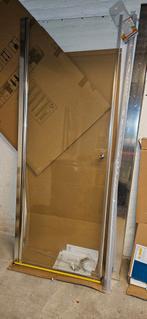 Douchedeur met chrome details, Ophalen, 80 tot 100 cm, Binnendeur, Minder dan 200 cm