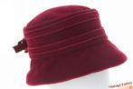 Vintage Flexibele dames bucket hoed bordeaux velour 56, Kleding | Dames, Ophalen of Verzenden, Zo goed als nieuw, 56 of 57 cm (M, 7 of 7⅛ inch)