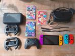 Nintendo Switch met accessoires en spellen, Ophalen, Switch Original, Met 3 controllers of meer, Gebruikt