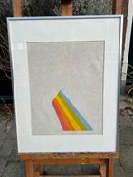 Houtsnede druk Geerhard Kuipers litho regenboog, Antiek en Kunst, Kunst | Litho's en Zeefdrukken, Ophalen of Verzenden