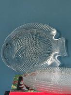 Arcoroc France set van 6 vintage glazen vis borden, Huis en Inrichting, Keuken | Servies, Verzenden, Bord(en), Overige stijlen