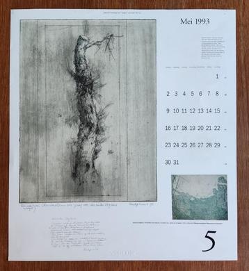 Poster Dirkje Kuik + Hercules Seghers kalender mei 1993 beschikbaar voor biedingen