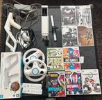 Nintendo Wii met controllers, spellen, balance board & meer, Ophalen of Verzenden, Gebruikt, Met 2 controllers, Met games