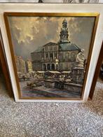 Schilderij Markt Maastricht - Onbekende Kunstenaar, Antiek en Kunst, Kunst | Schilderijen | Klassiek, Ophalen of Verzenden