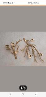 Bronzen kandelaar in boomvorm, Sieraden, Tassen en Uiterlijk, Broches, 10 cm of meer, Brons, Ophalen of Verzenden, Zo goed als nieuw