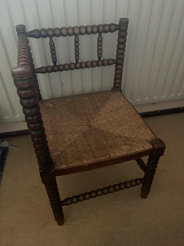 Antiek Culemborgs Hoekstoeltje Jaren 20, Antiek en Kunst, Antiek | Meubels | Stoelen en Banken, Ophalen of Verzenden