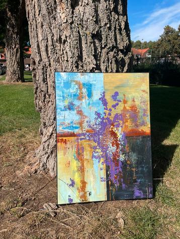 Abstract Acryl Schilderij op Canvas beschikbaar voor biedingen