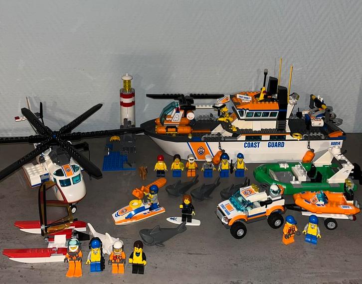Lego alle kustwachts sets (60011-60012-60013-60014), Kinderen en Baby's, Speelgoed | Duplo en Lego, Zo goed als nieuw, Lego, Complete set