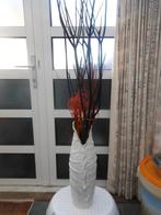 witte bloemvaas, Huis en Inrichting, Woonaccessoires | Vazen, Ophalen, Wit, Aardewerk of Porselein, Zo goed als nieuw