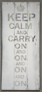 Wandversiering: Keep calm and carry on and on and on and on, Ophalen, Zo goed als nieuw