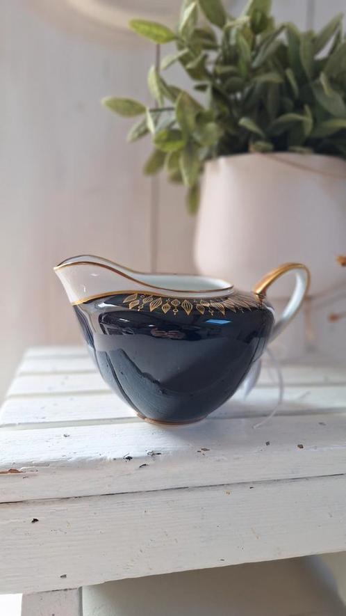 Echt Weimar Cobalt vintage porseleinen kannetje, schenkkan, Antiek en Kunst, Antiek | Servies los, Ophalen of Verzenden