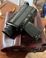 Vintage camera Eumio in leren tas, Ophalen of Verzenden