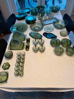 Vintage Groene Glas Servies, Antiek en Kunst, Antiek | Glas en Kristal, Ophalen of Verzenden
