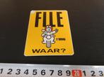 sticker bovag file waar? strip motor V-teken, Verzamelen, Stickers, Ophalen, Zo goed als nieuw, Bedrijf of Vereniging