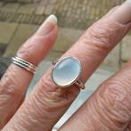 Mooie nieuwe zilveren ceylon maansteen ring mt 16., Wit, Nieuw, Ophalen of Verzenden, Kleiner dan 17