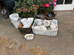witte sierpotten / bloempotten gratis, Tuin en Terras, Bloempotten, Ophalen, Tuin, Zo goed als nieuw, Minder dan 25 cm