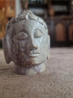Kleine Albasten Boeddha Hoofd - 10cm, Ophalen of Verzenden