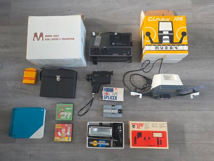 Complete vintage 8mm  Super-8 filmset – camera, projectoren, Audio, Tv en Foto, Filmrollen, 8mm film, Ophalen of Verzenden