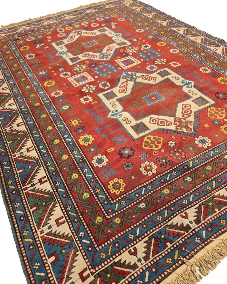 Perzisch tapijt Kazach Azerbijan 280x200 wollen vloerkleed, Huis en Inrichting, Stoffering | Tapijten en Kleden, Zo goed als nieuw