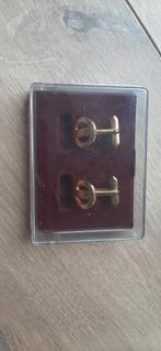 Mooie manchetknopen. Goudkleurig. Gedragen bij een trouwpak, Sieraden, Tassen en Uiterlijk, Manchetknopen, Ophalen of Verzenden