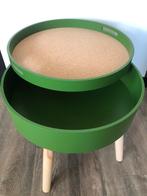 Boomstam bijzettafel + poef, Huis en Inrichting, Tafels | Bijzettafels, Minder dan 55 cm, Gebruikt, Rond, Hout