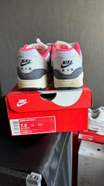Nike Air Max 1 - White Midnight Navy Racer Pink Size: 38.5EU, Nike Air Max 1, Verzenden, Sneakers of Gympen, Roze