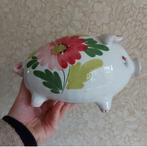 Groot vintage spaarvarken keramiek handgevormd, Verzamelen, Spaarpotten, Ophalen of Verzenden, Zo goed als nieuw, Steen, Aardewerk of Keramiek