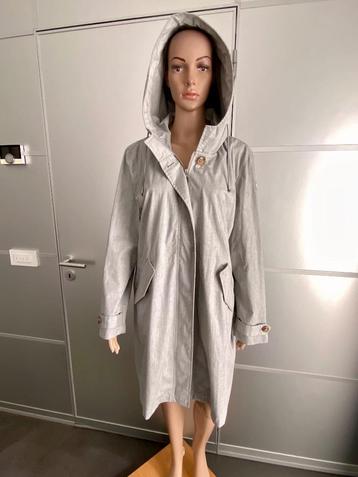 J417 River Woods maat 44=L parka tussen-jas regenjas grijs beschikbaar voor biedingen