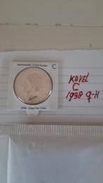 2 1/2 GULDEN 1938 GROF-HAAR KAVEL NR C, Verzenden, Zilver, Koningin Wilhelmina, Losse munt