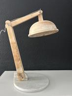 Bureaulamp Madam Stoltz Scandinavisch hout en marmer, Huis en Inrichting, Lampen | Tafellampen, Ophalen, Zo goed als nieuw, Hout