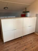 Witte design opbergkast met deuren, Antiek en Kunst, Antiek | Meubels | Kasten, Ophalen