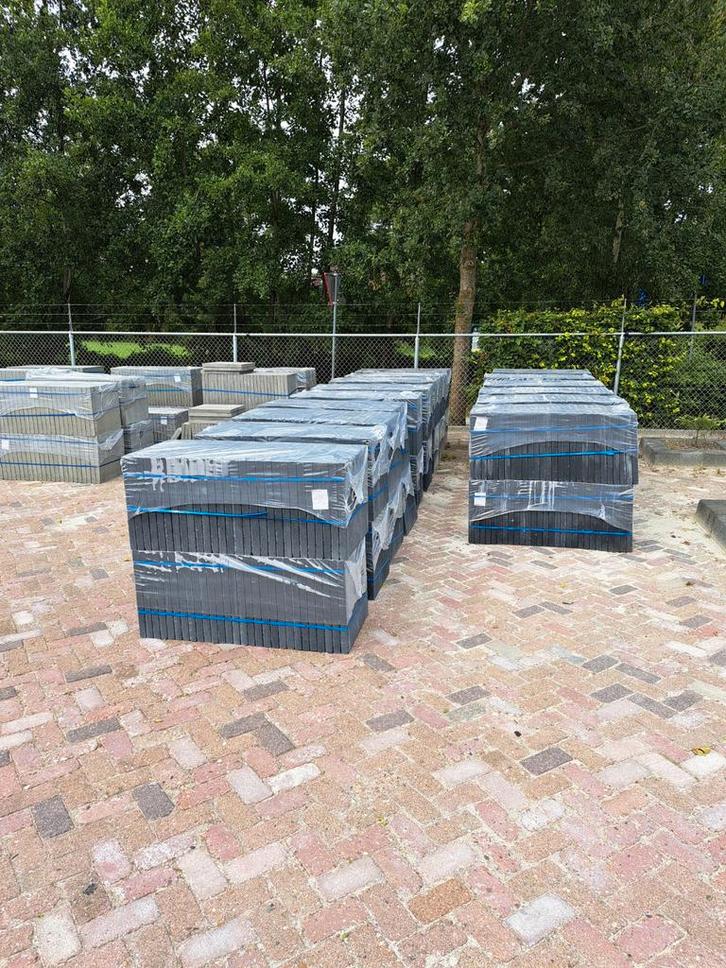 terrastegel, betontegels 50x50x4cm antraciet mvk / zvk, Tuin en Terras, Tegels en Klinkers, Nieuw, Terrastegels, Beton, 10 m² of meer