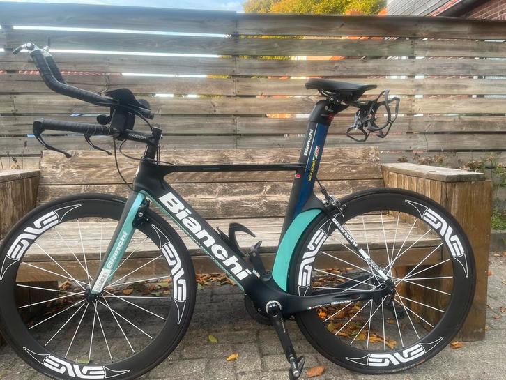 Bianchi triathlon/tijrijfiets, Fietsen en Brommers, Fietsen | Racefietsen, Zo goed als nieuw, Overige merken, Meer dan 20 versnellingen