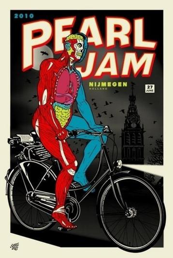 Pearl Jam Nijmegen Goffertpark 2010 originele concert poster beschikbaar voor biedingen