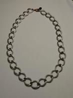 Aluminium ketting, grote schakels, 50 cm, Sieraden, Tassen en Uiterlijk, Kettingen, Ophalen of Verzenden, Gebruikt, Zilver, Overige materialen