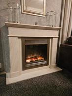 Elektrische Faber kachel met natuurstenen schouw, Ophalen of Verzenden, Gebruikt, Vrijstaande haard, Elektrische haard