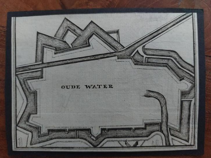 11 / Oudewater Grondtekening uit 1675, Antiek en Kunst, Kunst | Etsen en Gravures, Ophalen of Verzenden