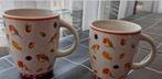 Twee Bekers Roodborstje, Huis en Inrichting, Keuken | Servies, Ophalen of Verzenden, Zo goed als nieuw, Overige stijlen, Kop(pen) en/of Schotel(s)