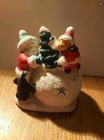 Kerst waxinelicht sneeuwbal met kerstman, beer en pinguin, Ophalen of Verzenden, Zo goed als nieuw